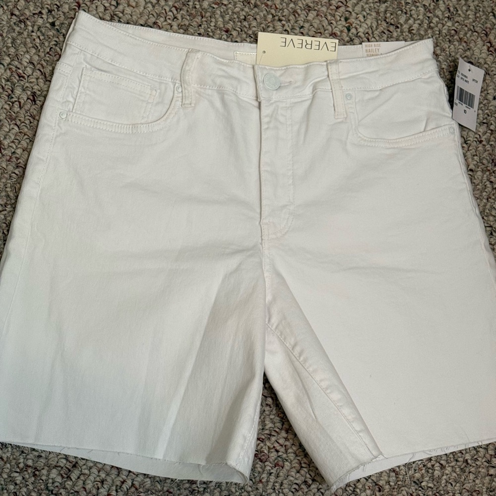 Evereve Kut from the Kloth Women’s White Denim Shorts size 10 NWTS